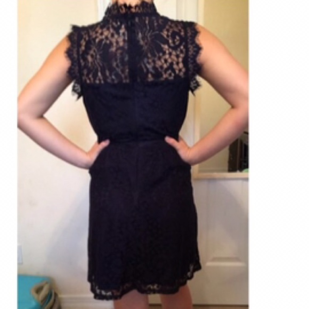 navy blue, halter-topped dress by xtraordinary